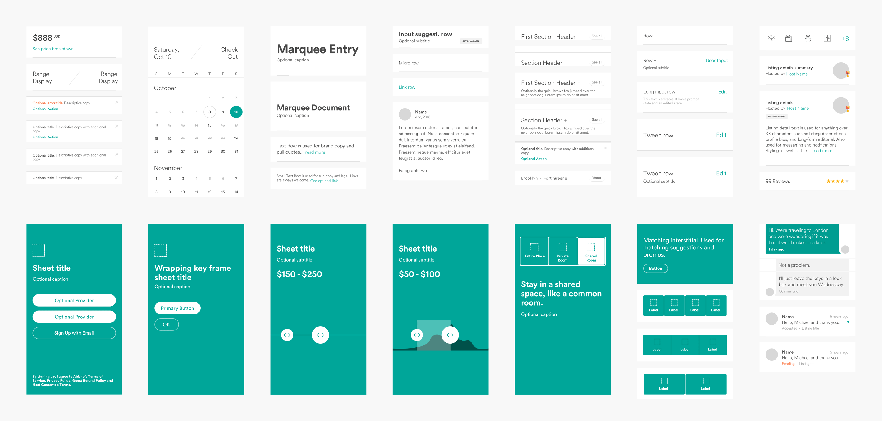 35  Airbnb design system sketch file for Ideas