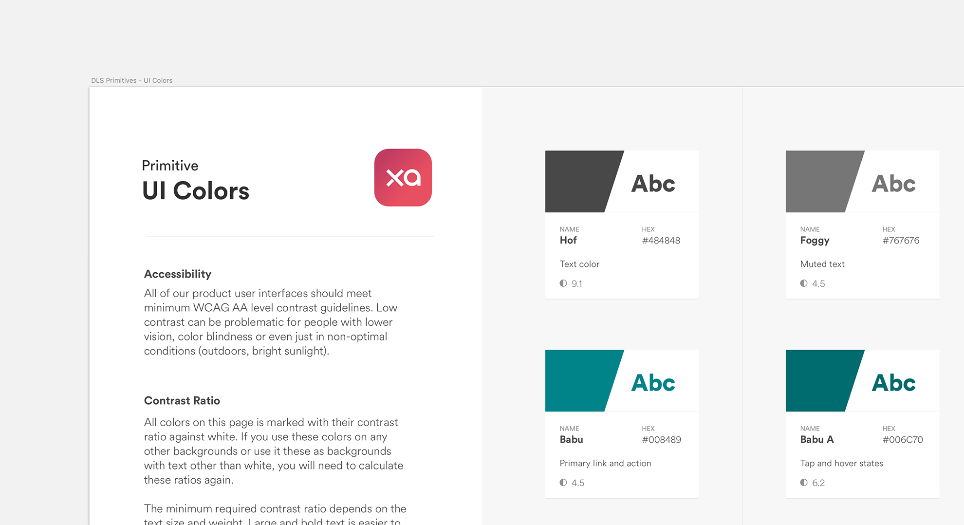 A screenshot of Airbnb's Design Language System.